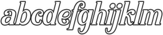 Marysville Italic Outline otf (400) Font LOWERCASE