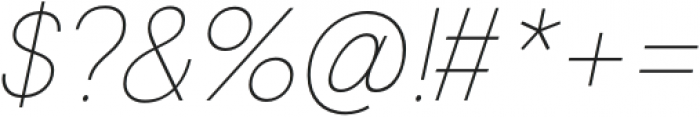Marzano Thin Italic otf (100) Font OTHER CHARS