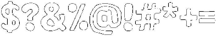 Maskey Outline otf (400) Font OTHER CHARS