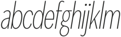 Masserini XLight XCondensed Obl otf (300) Font LOWERCASE