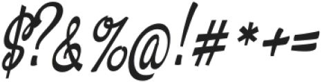 Masteria Script Bold Italic otf (700) Font OTHER CHARS