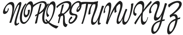 Masteria Script Bold Italic otf (700) Font UPPERCASE