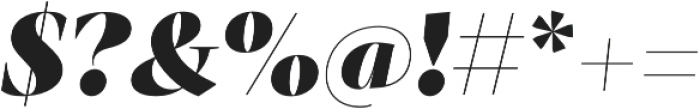 Mastro Display Black Italic otf (900) Font OTHER CHARS