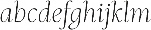 Mastro SubHead Extra Light Italic otf (200) Font LOWERCASE