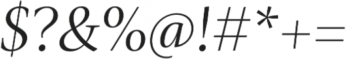 Mastro SubHead Light Italic otf (300) Font OTHER CHARS