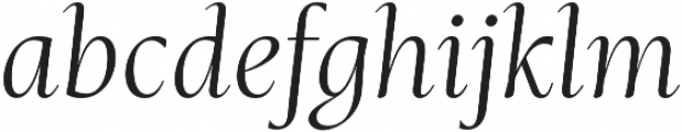 Mastro SubHead Light Italic otf (300) Font LOWERCASE