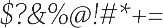 Mastro Text Extra Light Italic otf (200) Font OTHER CHARS
