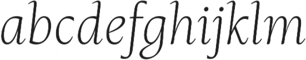 Mastro Text Extra Light Italic otf (200) Font LOWERCASE