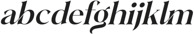 Mathilga Italic otf (400) Font LOWERCASE