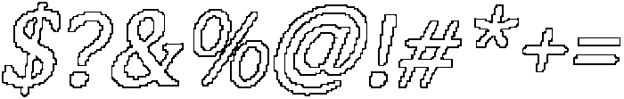 Matina Rounded Pixel Outline otf (400) Font OTHER CHARS