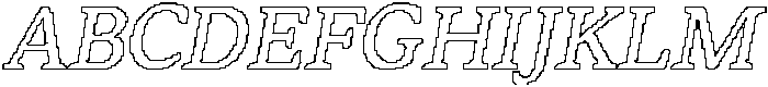 Matina Rounded Pixel Outline otf (400) Font UPPERCASE