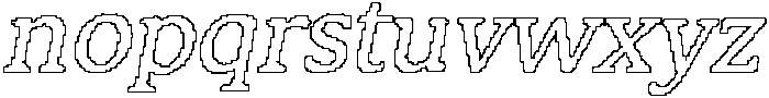 Matina Rounded Pixel Outline otf (400) Font LOWERCASE