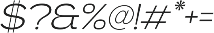 Matio ExtraLight Italic otf (200) Font OTHER CHARS