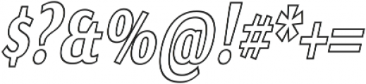 Matsuko Bold Outline Italic ttf (700) Font OTHER CHARS