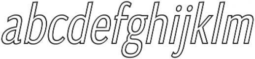 Matsuko Regular Outline Italic ttf (400) Font LOWERCASE