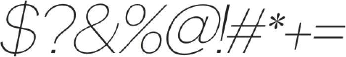 Matte Thin Italic otf (100) Font OTHER CHARS