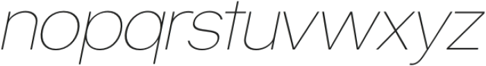 Matte Thin Italic otf (100) Font LOWERCASE