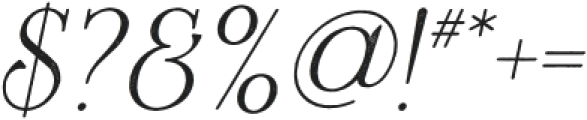 Maturation Lines Italic otf (400) Font OTHER CHARS