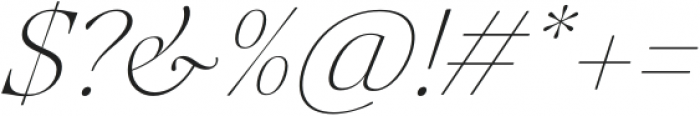 Mauren ExtraLight Italic otf (200) Font OTHER CHARS