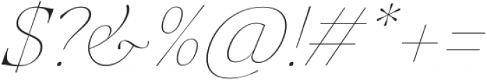 Mauren Thin Italic otf (100) Font OTHER CHARS
