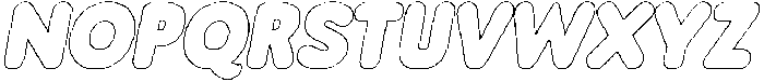 Mavelo Slanted Outline otf (400) Font UPPERCASE