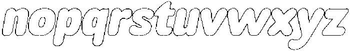 Mavelo Slanted Outline otf (400) Font LOWERCASE