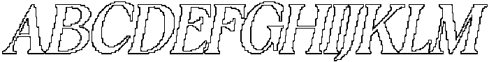 Maverly Pixel Outline otf (400) Font UPPERCASE