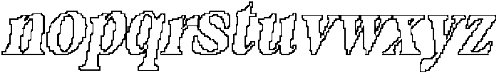Maverly Pixel Outline otf (400) Font LOWERCASE