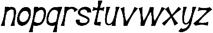 Mavones Italic otf (400) Font LOWERCASE