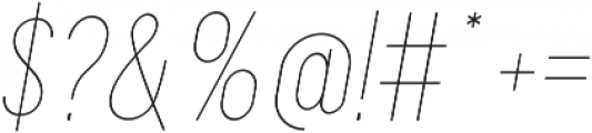 Maxwell Sans UltraLight Italic otf (300) Font OTHER CHARS