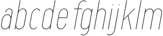Maxwell Sans UltraLight Italic otf (300) Font LOWERCASE