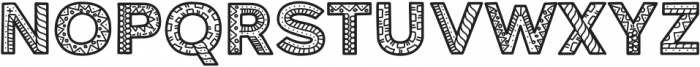 Mayaglyph Outline otf (400) Font UPPERCASE
