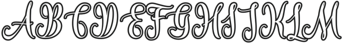 Mayla Outline otf (400) Font UPPERCASE