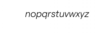 Mandara-LightItalic.otf Font LOWERCASE