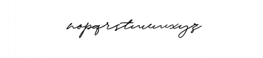 Mark Rasford Signature Font LOWERCASE
