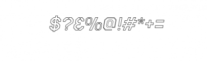 Mars-Outline Italic.otf Font OTHER CHARS