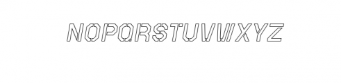 Mars-Outline Italic.otf Font UPPERCASE