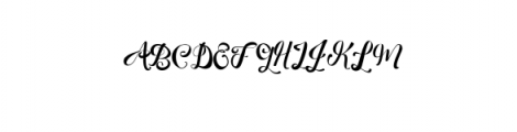 Marthana Script Font UPPERCASE