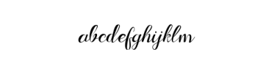 Marthana Script Font LOWERCASE