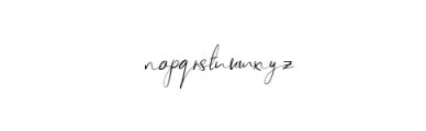 Marwatty Signature Font LOWERCASE