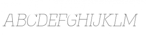 Madawaska Ultra Light Short Caps Italic Font LOWERCASE