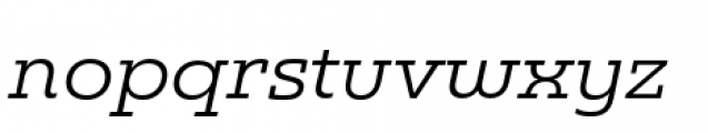 Madurai Slab Extended Regular Italic Font LOWERCASE