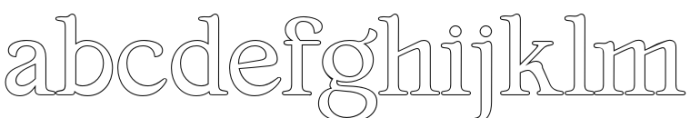 Magilla Outline Font LOWERCASE