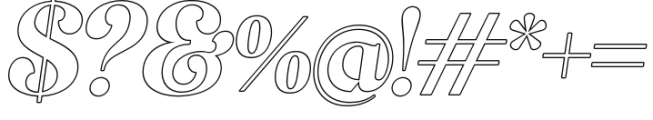 Magiona Display Outline Italic Font OTHER CHARS