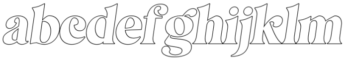 Magiona Display Outline Italic Font LOWERCASE