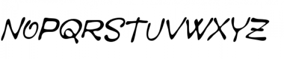 Mandingo BTN Condensed Oblique Font UPPERCASE