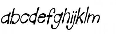 Mandingo BTN Condensed Oblique Font LOWERCASE