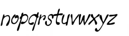 Mandingo BTN Condensed Oblique Font LOWERCASE