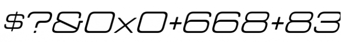 Manifold Extended Regular Oblique Font OTHER CHARS