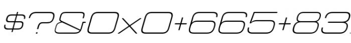 Manifold Extended Thin Oblique Font OTHER CHARS